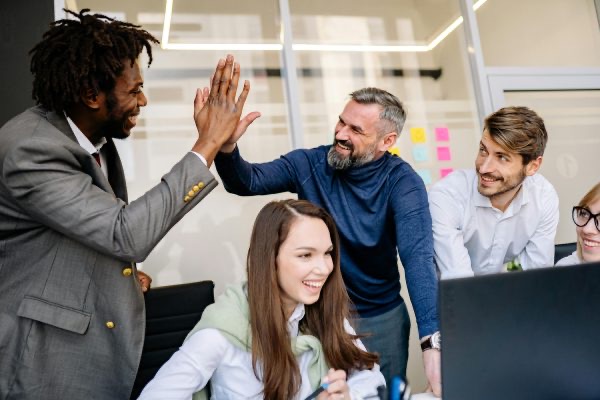 Business team collaborating
