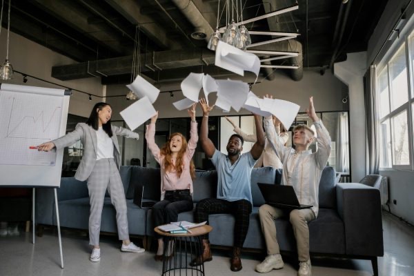 Happy business team