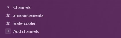 Slack channels