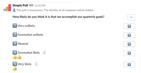 Simple Poll app in Slack